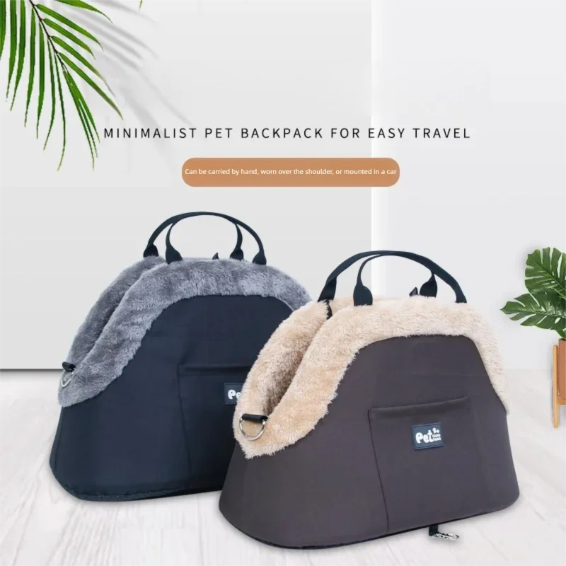 Bolso transportín bandolera seguro para gatos y perros pequeños coche - imagen 3