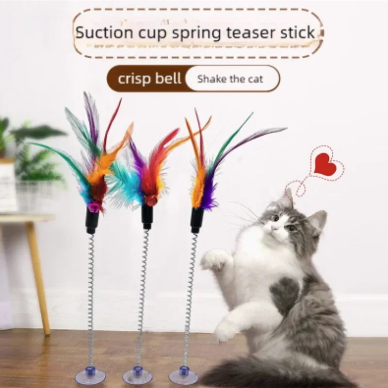 Juguete interactivo para gatos con ratón oscilante y pluma sonora - imagen 3