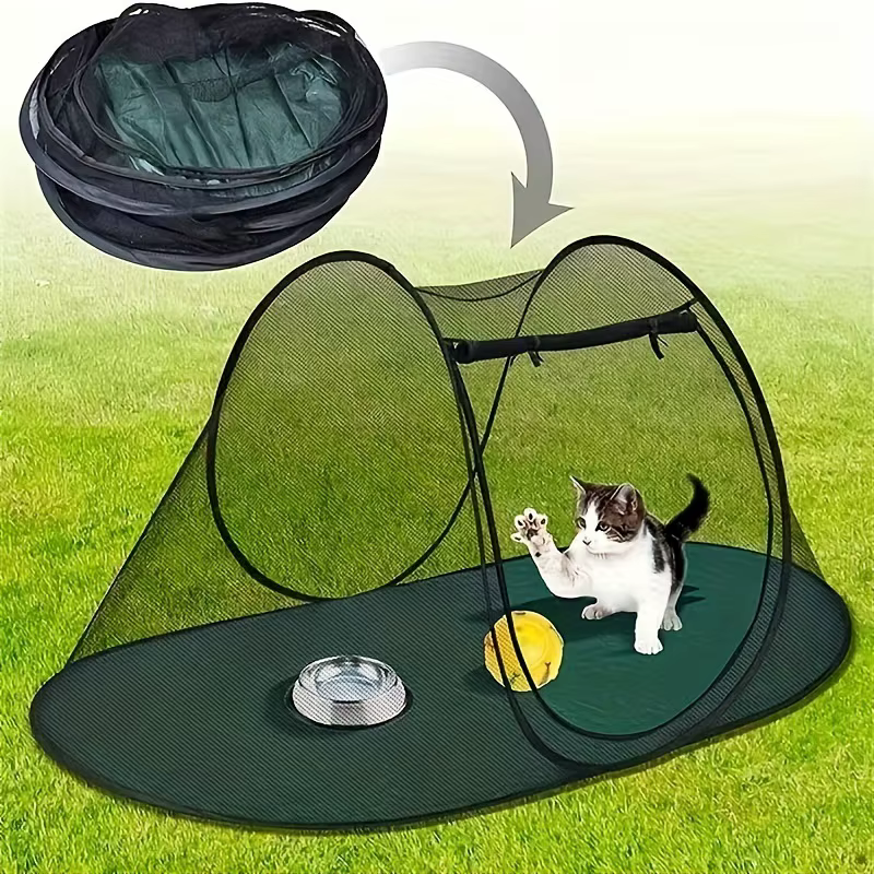 Tienda de campaña plegable para gatos y perros: corral y sala parto - imagen 3
