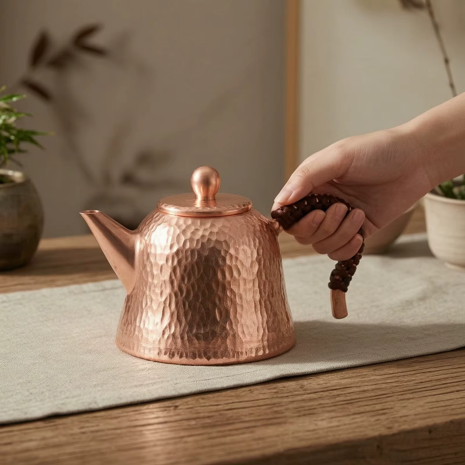 Tetera de Cobre Rústica – Pieza de Colección en Cobre Puro - imagen 2