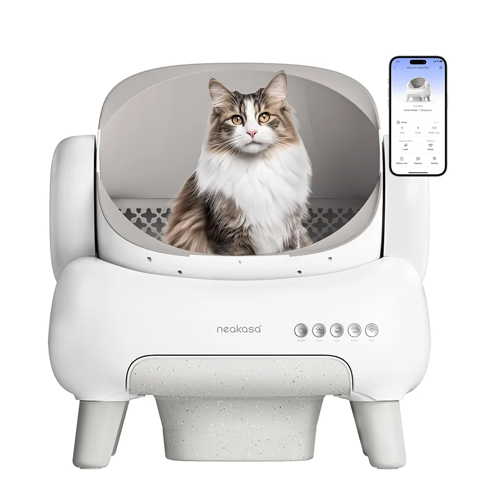 Bandeja de arena autolimpiante inteligente para gatos grandes con app