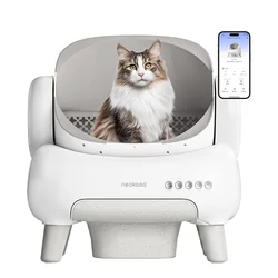 Bandeja de arena autolimpiante inteligente para gatos grandes con app