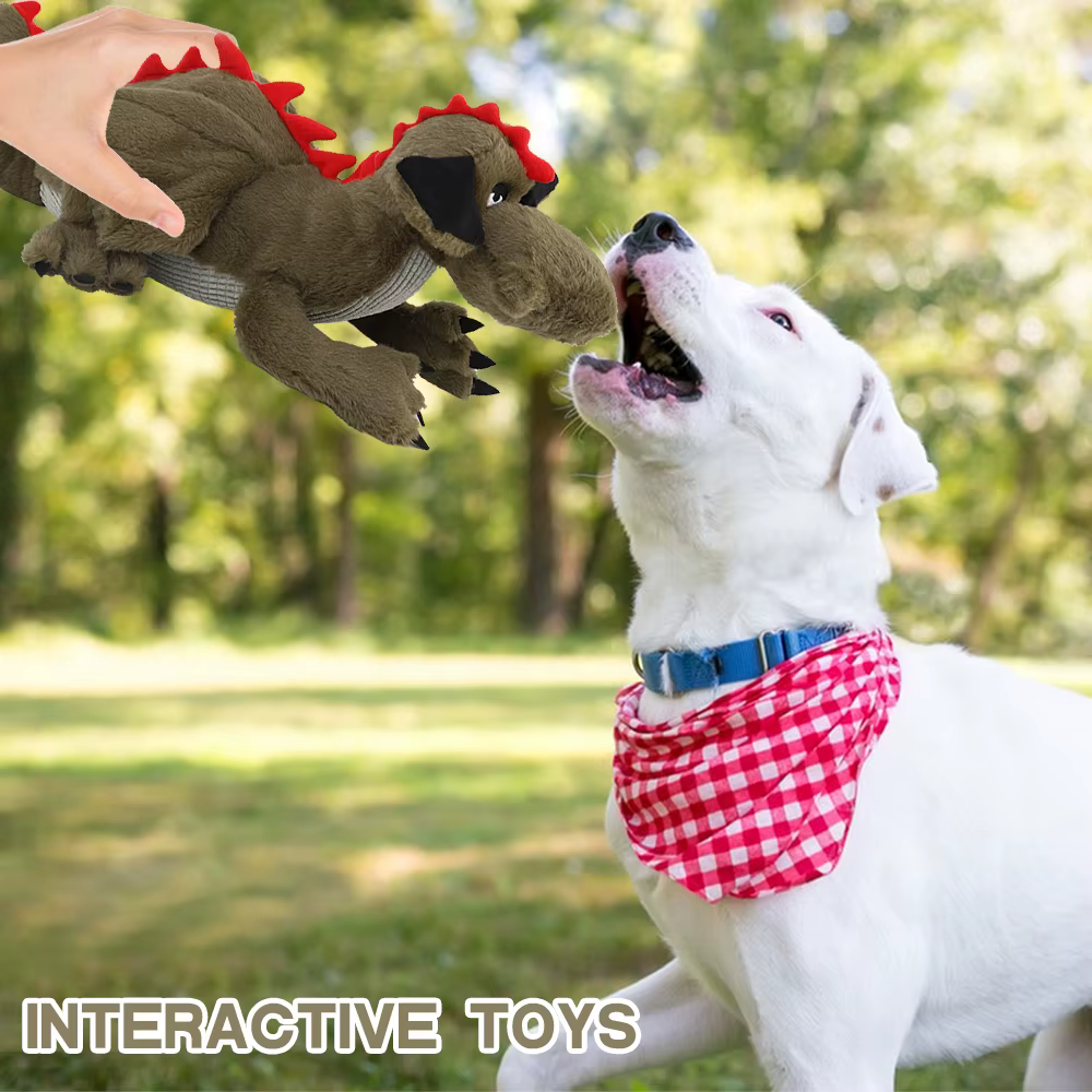 Juguete de peluche suave para perros cachorros con corazón de dragón - imagen 2