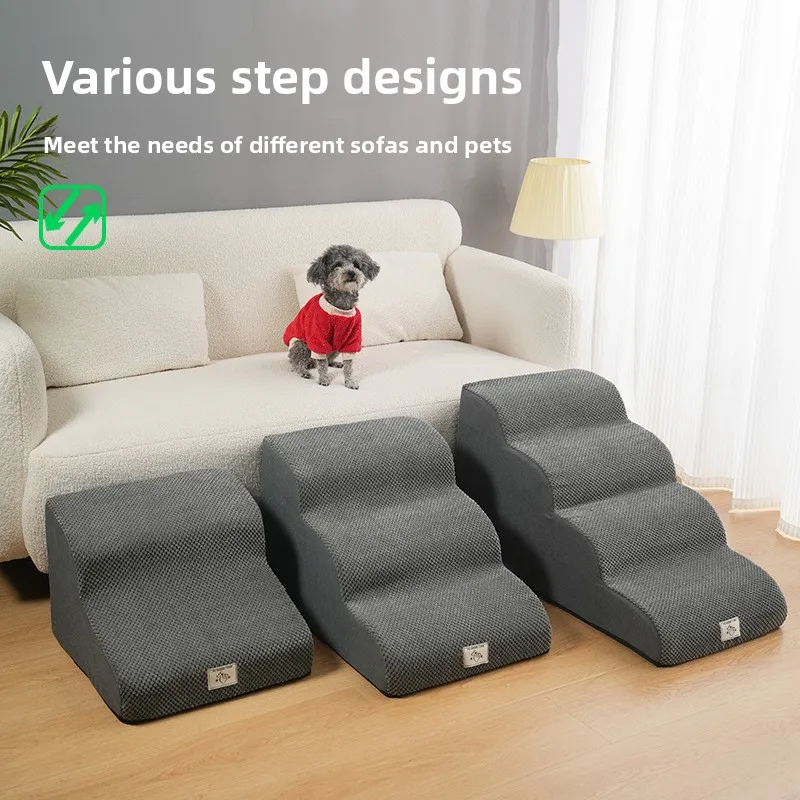 Escalera con rampa antideslizante para subir a sofá y cama de perros y gatos - imagen 3