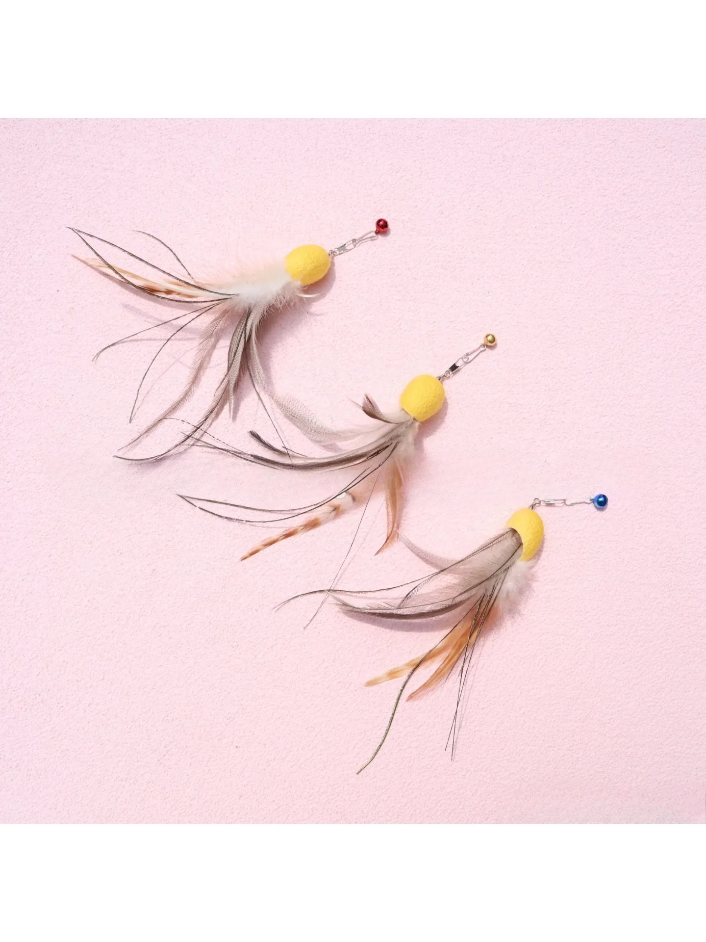 Cabezas intercambiables de plumas para varita de gatos