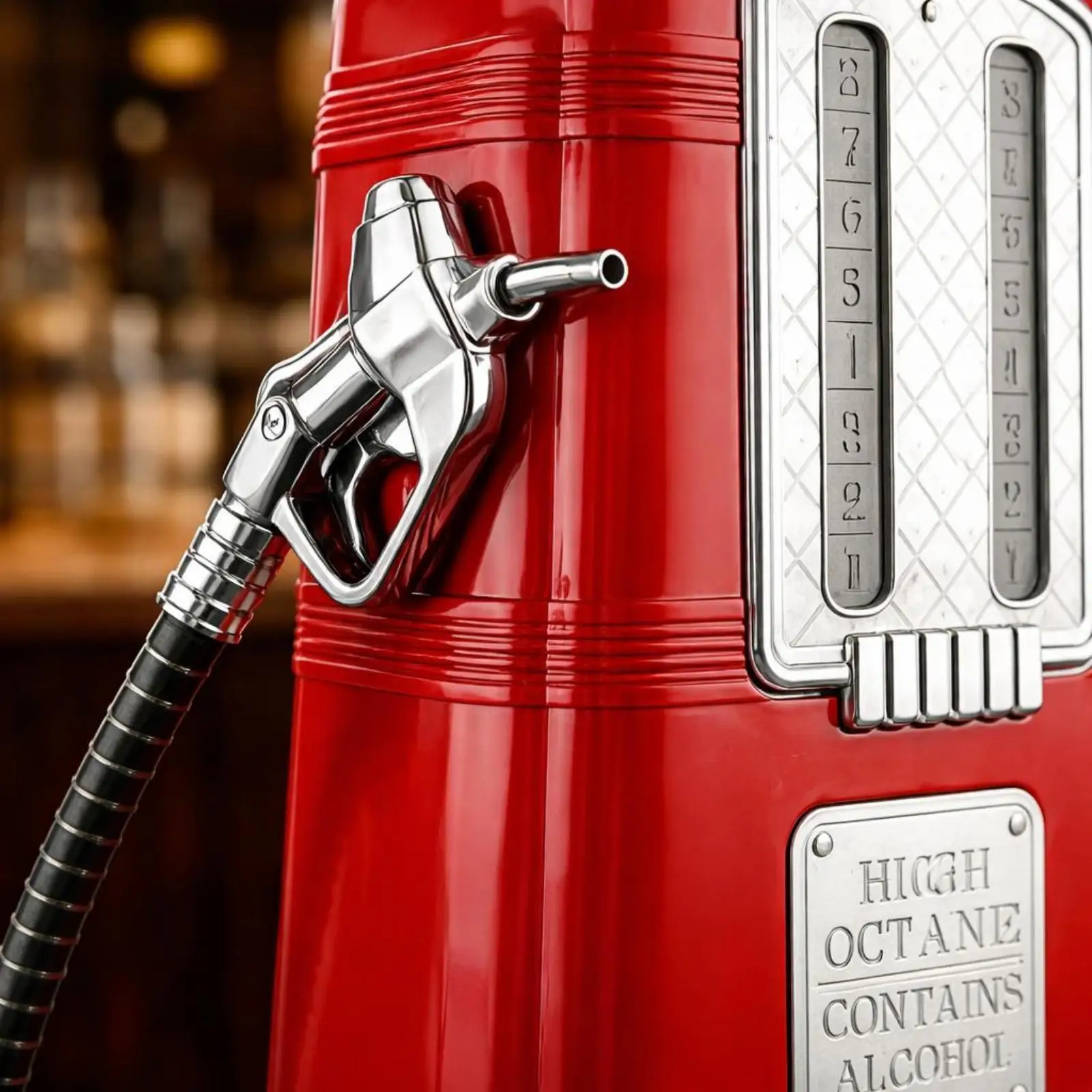 Dispensador de bebidas cromado con doble grifo estilo retro - imagen 3