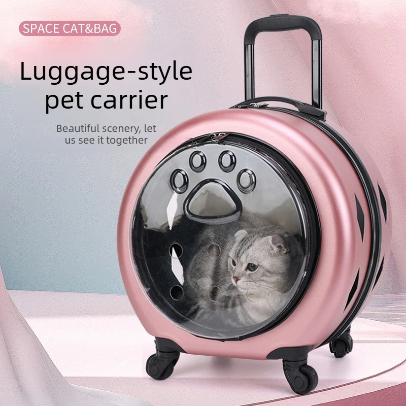 Transportín con ruedas homologado para avión – Gato y perro