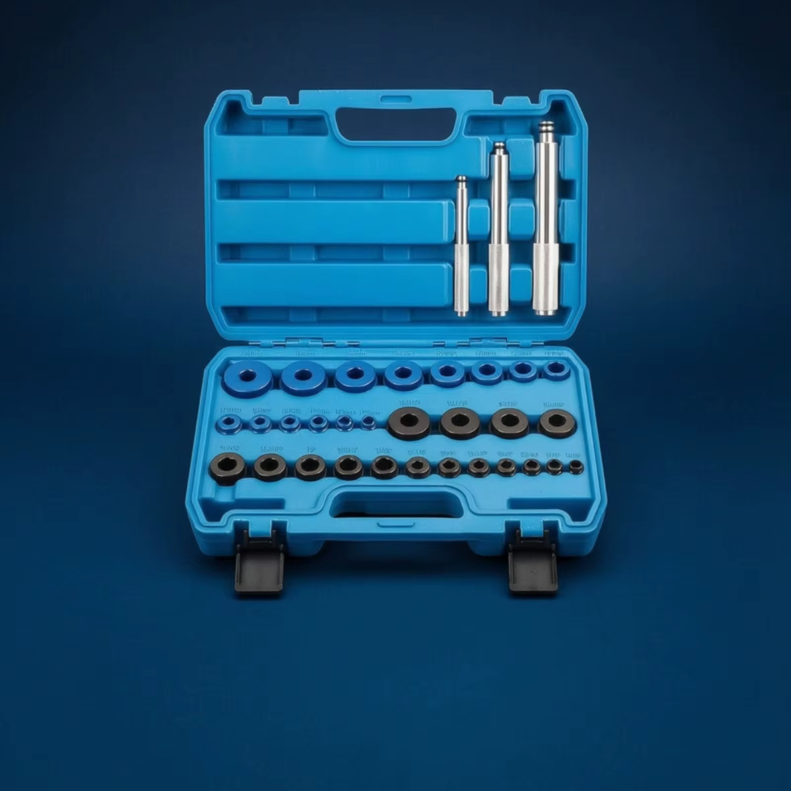 Kit Prensa Rodamientos Métrica e Imperial – Herramientas Profesional 33 Piezas