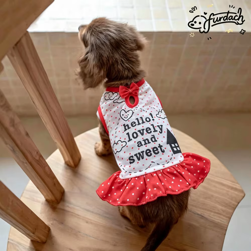 Vestido rústico con lazo para gatos y perros: falda verano - imagen 3