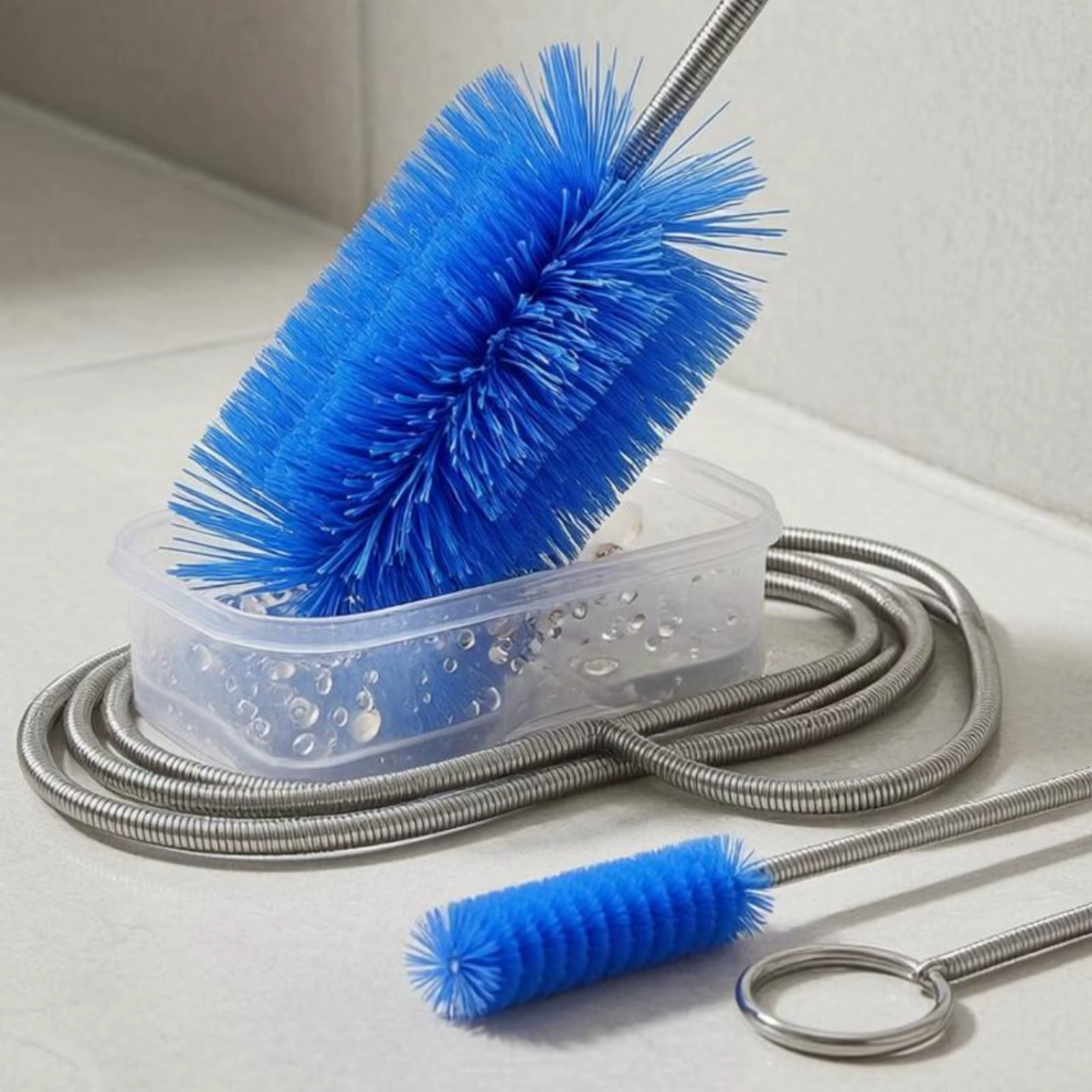 Cepillo flexible para tuberías – Limpieza de desagües con cerdas de nailon - imagen 2