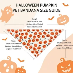 4 Pañuelos Triangulares Halloween para Perro – Calabaza, Fantasma y Ojo