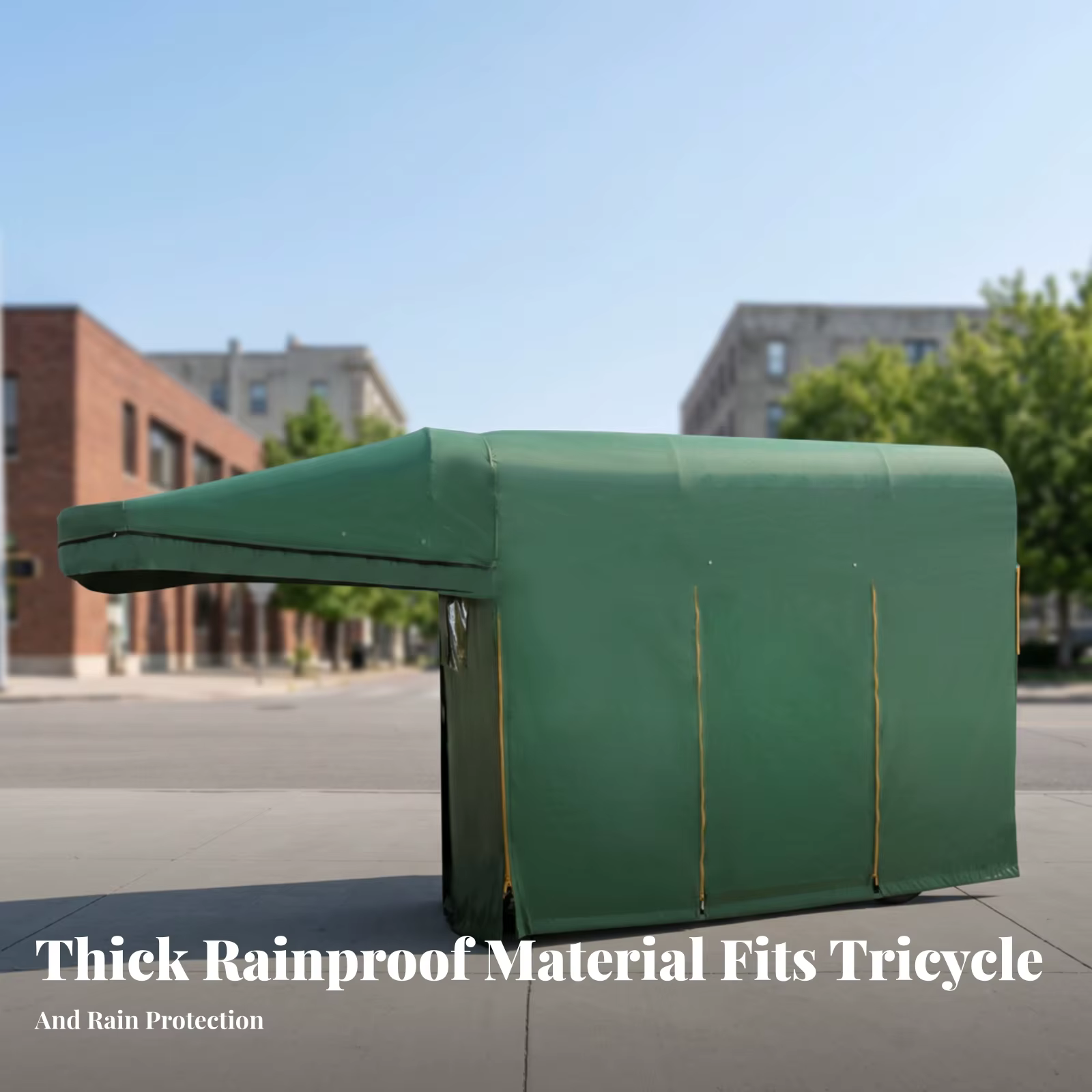 Lona toldo verde para triciclo eléctrico: cubierta de techo - imagen 5