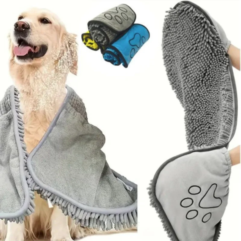 Bata de baño para perro ajustada cómodamente
