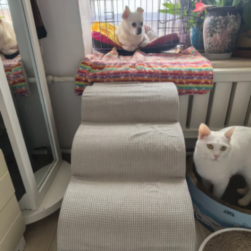 Escalera de Esponja para Perros y Gatos Pequeños – Plegable y Antideslizante - imagen 5