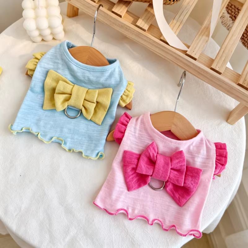 Chaleco con volantes para perros y gatos – Ropa fresca de verano - imagen 2