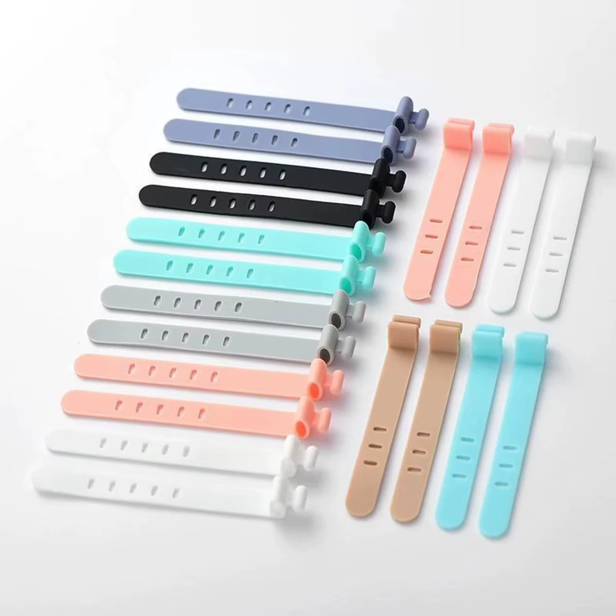 Ataduras de silicona reutilizables para organizar cables de carga y oficina - imagen 5