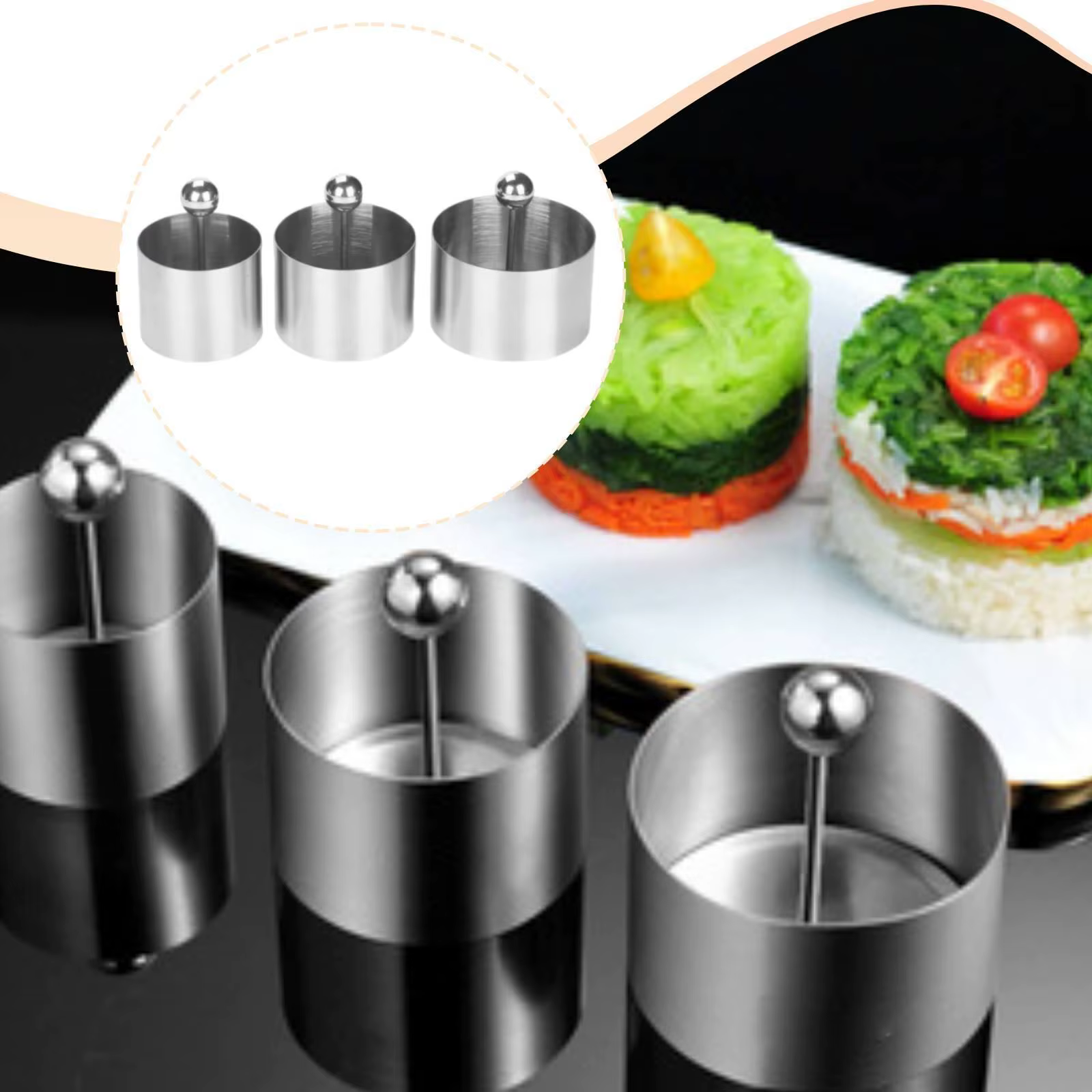 Anillos redondos para pasteles Kesoto