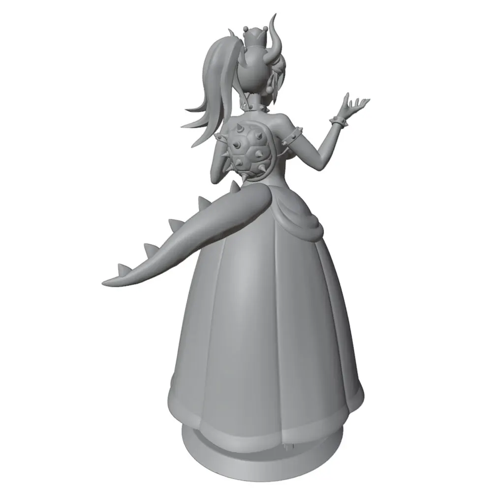 Figura anime impresa en 3D 75 mm gris, DIY sin montar y sin pintar - imagen 4