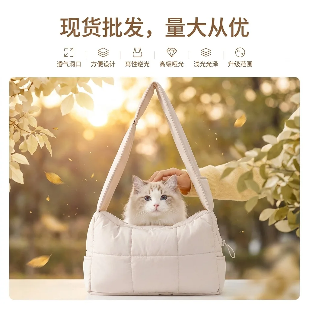 Bolsa de transporte cálida para perros y gatos, gran capacidad