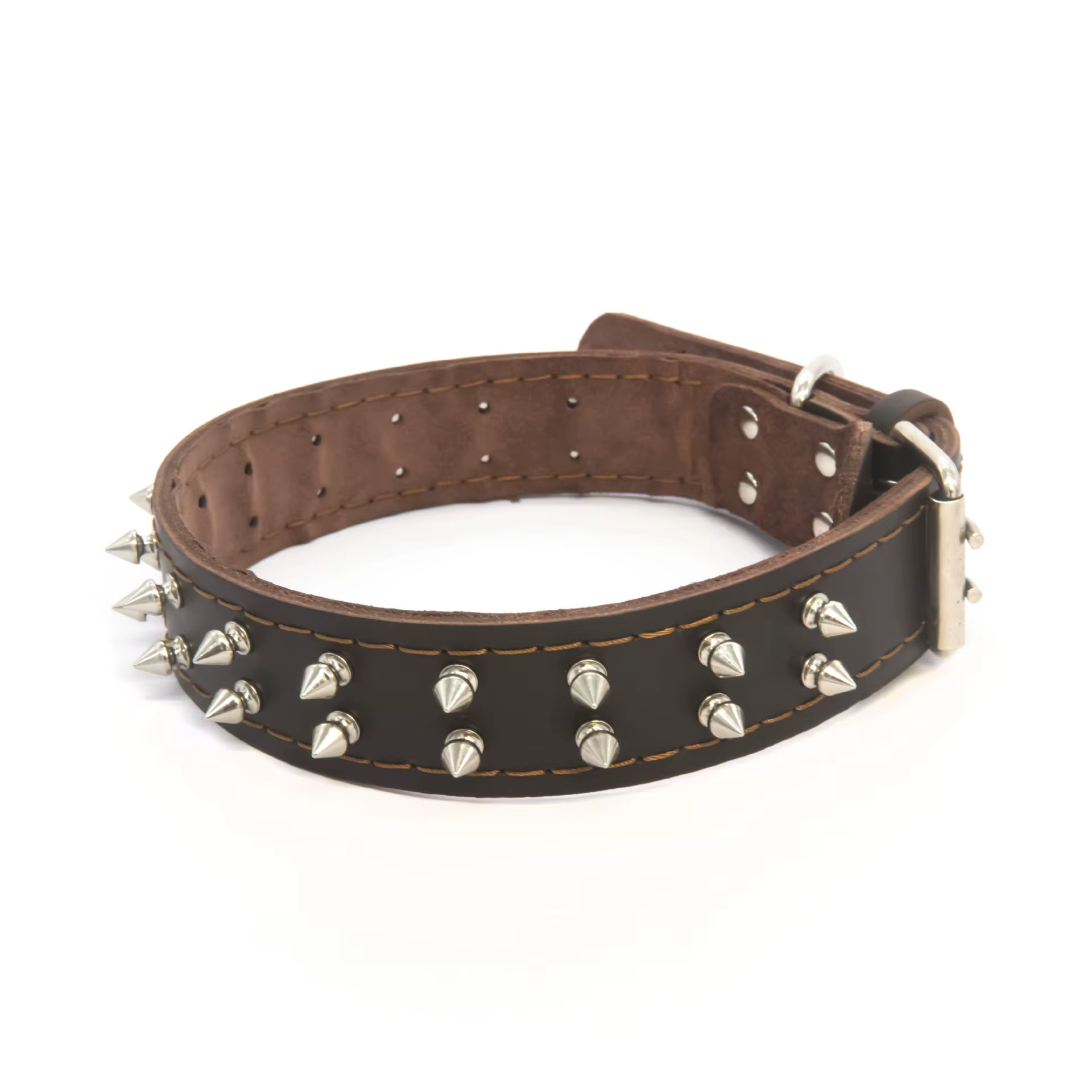 Collar con Púas para Perro – Cuero Genuino Antimordiscos - imagen 5