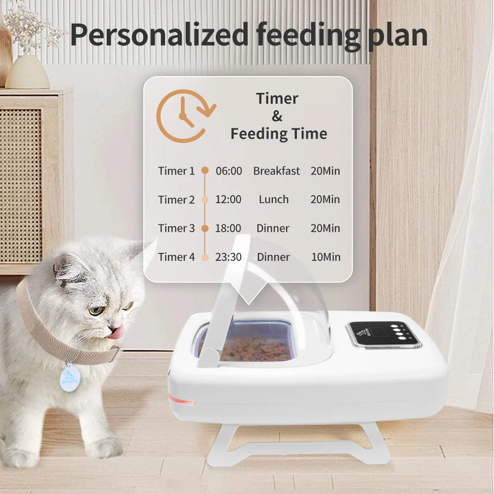 Comedero automático con temporizador para perros y gatos con RFID – Control de porciones - imagen 3