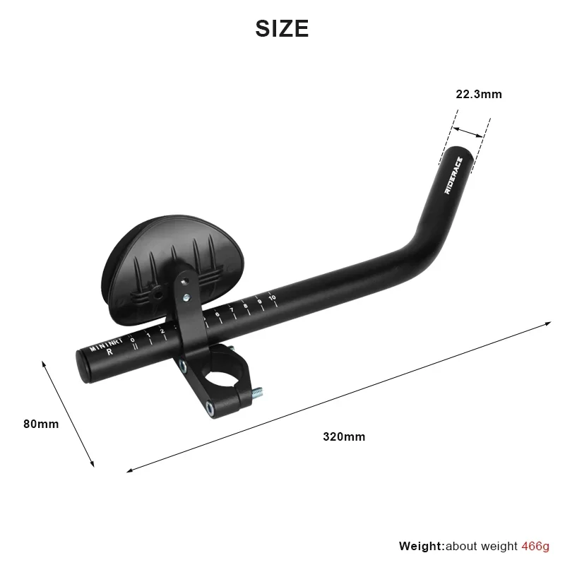 Extensión de manillar riderace vista frontal