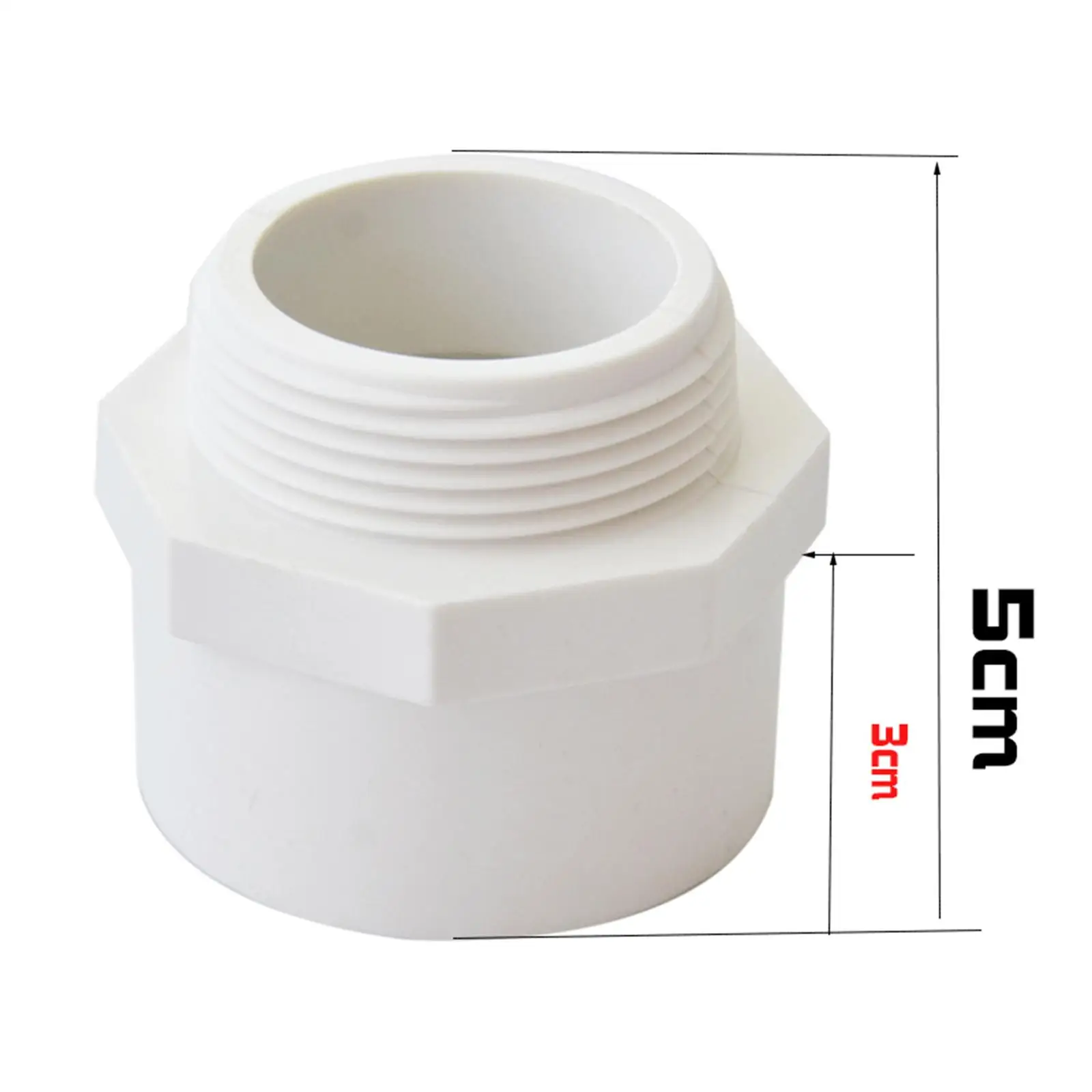 Adaptador de tubería 50 mm – Conector PVC para mangueras y baño