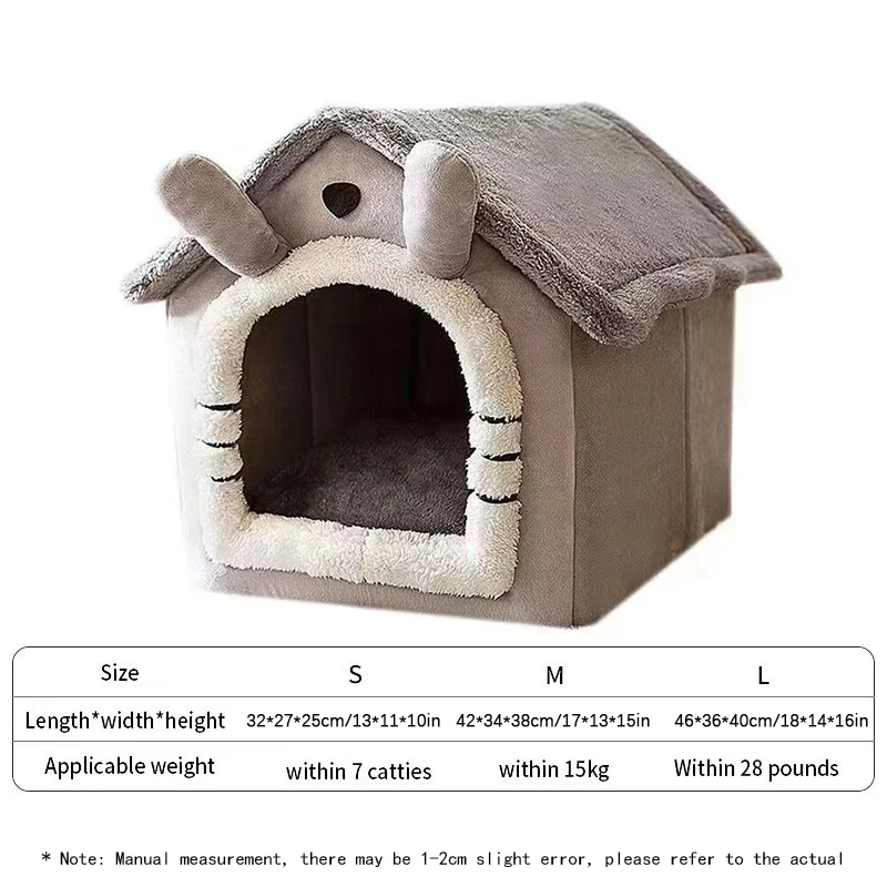 Cama para mascotas en flanela gris