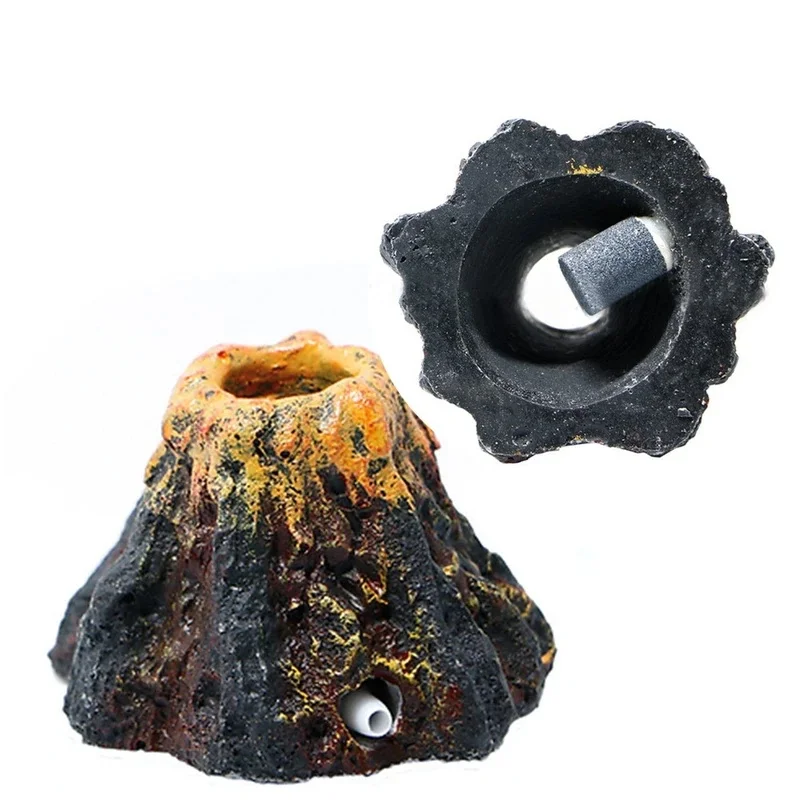 Decoración Acuario Volcán con Oxigenación por Burbujas – Adorno para Pecera - imagen 4