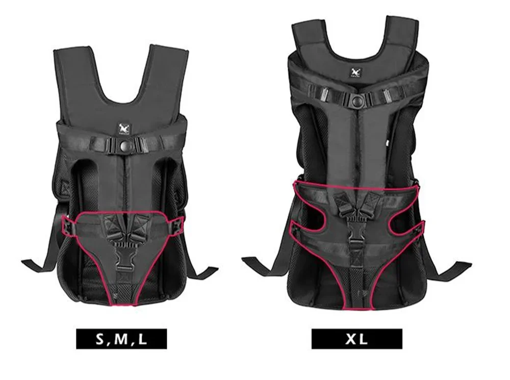 Diseño ergonómico de la bolsa de transporte XLeiPet mostrando ajuste cómodo en la espalda
