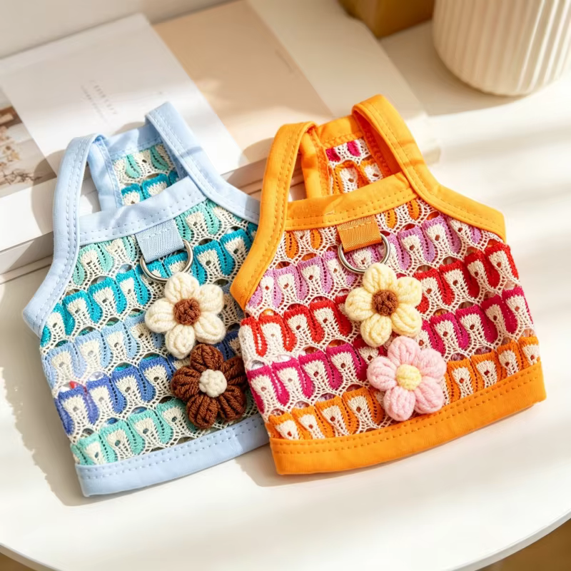 Chaleco de verano con flores para perros y gatos – Cómodo y fresco - imagen 5