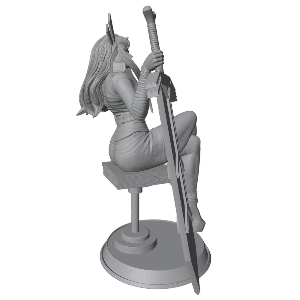 Kit figura DIY de resina gris, modelo sin montar - imagen 2