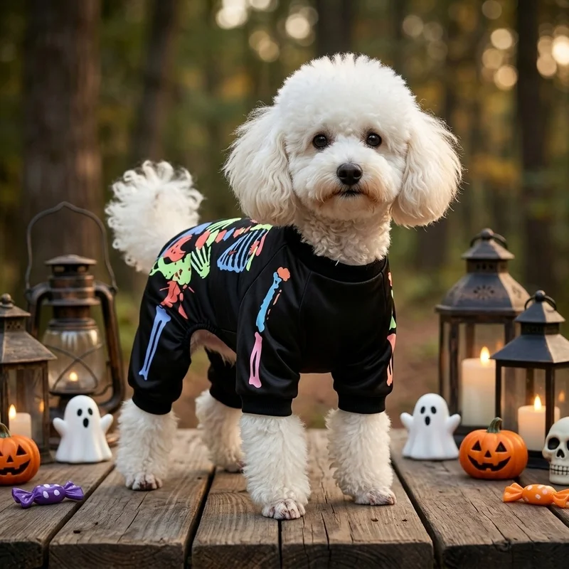 Pijama Esqueleto Halloween para Perro y Gato - imagen 5