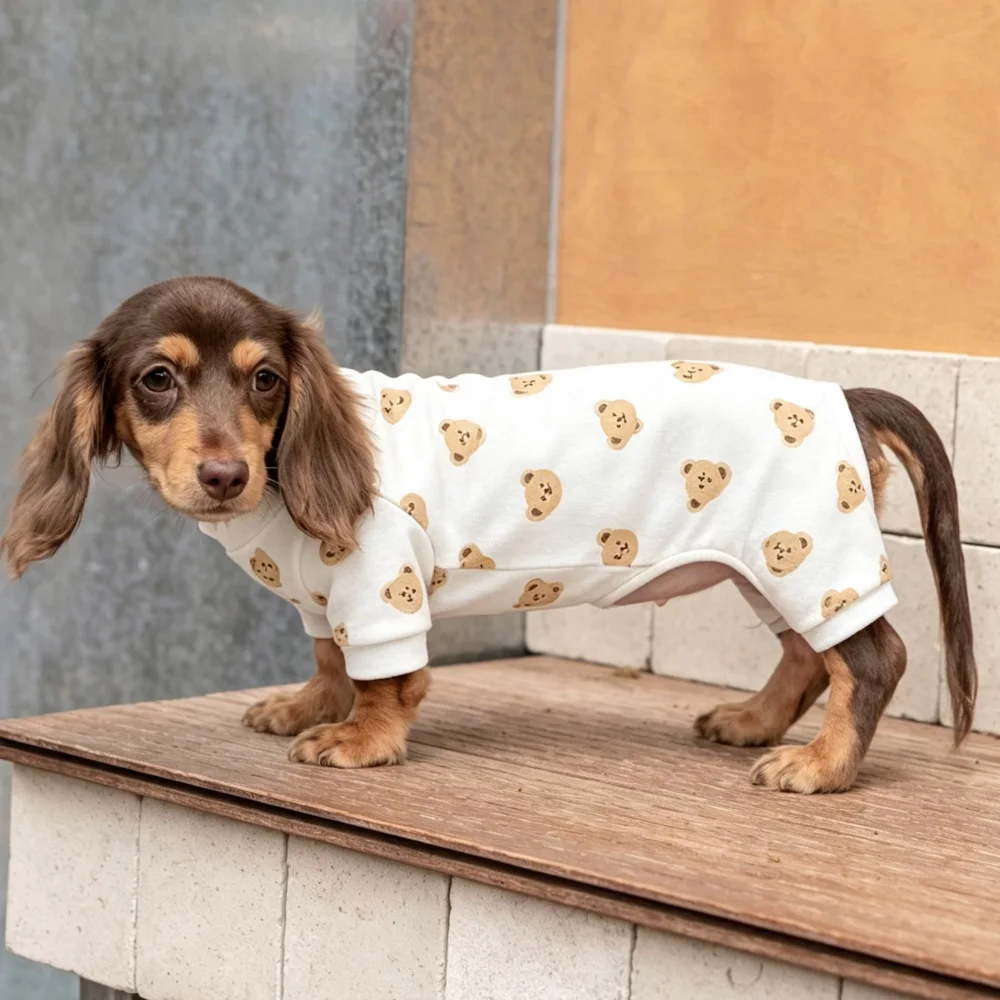 Sudadera para Dachshund mini – abrigo de oso algodón suave - imagen 3