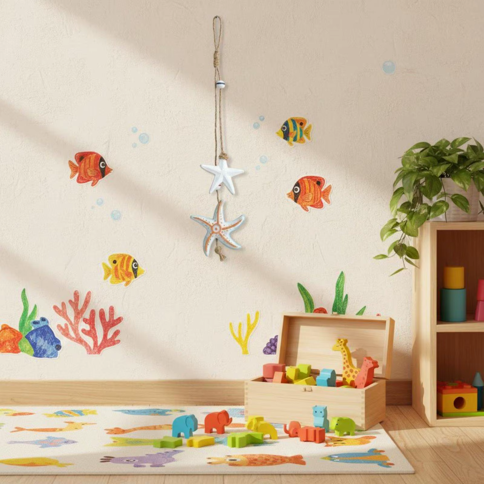 Adorno Pared Madera Forma Pez – Decoración Náutica - imagen 5