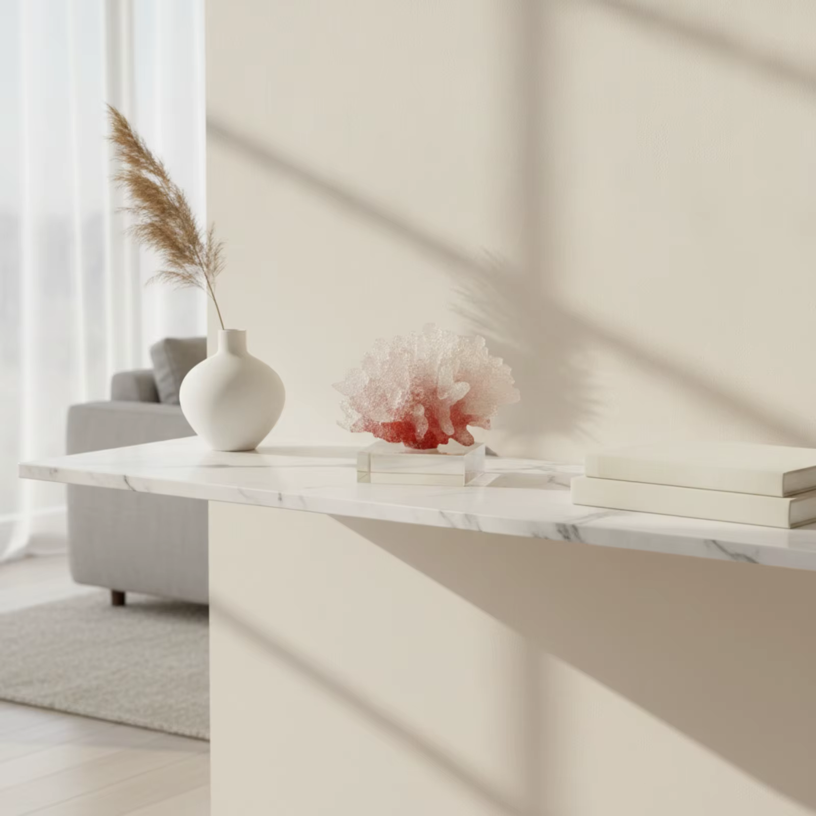Escultura Coral Oceánica con Base Acrílico – Adorno Decorativo para Hogar - imagen 5