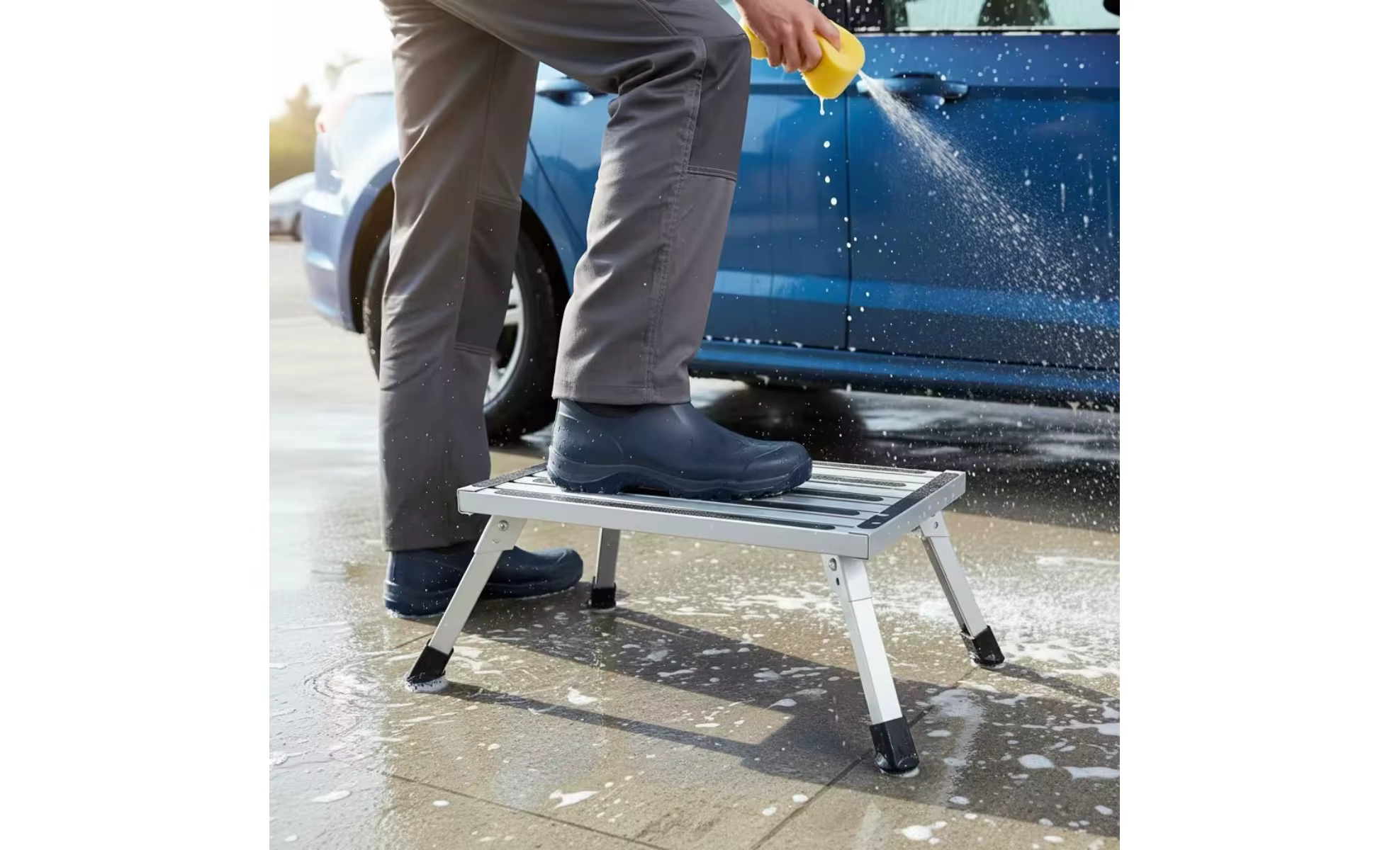 Taburete plegable compacto para almacenamiento fácil
