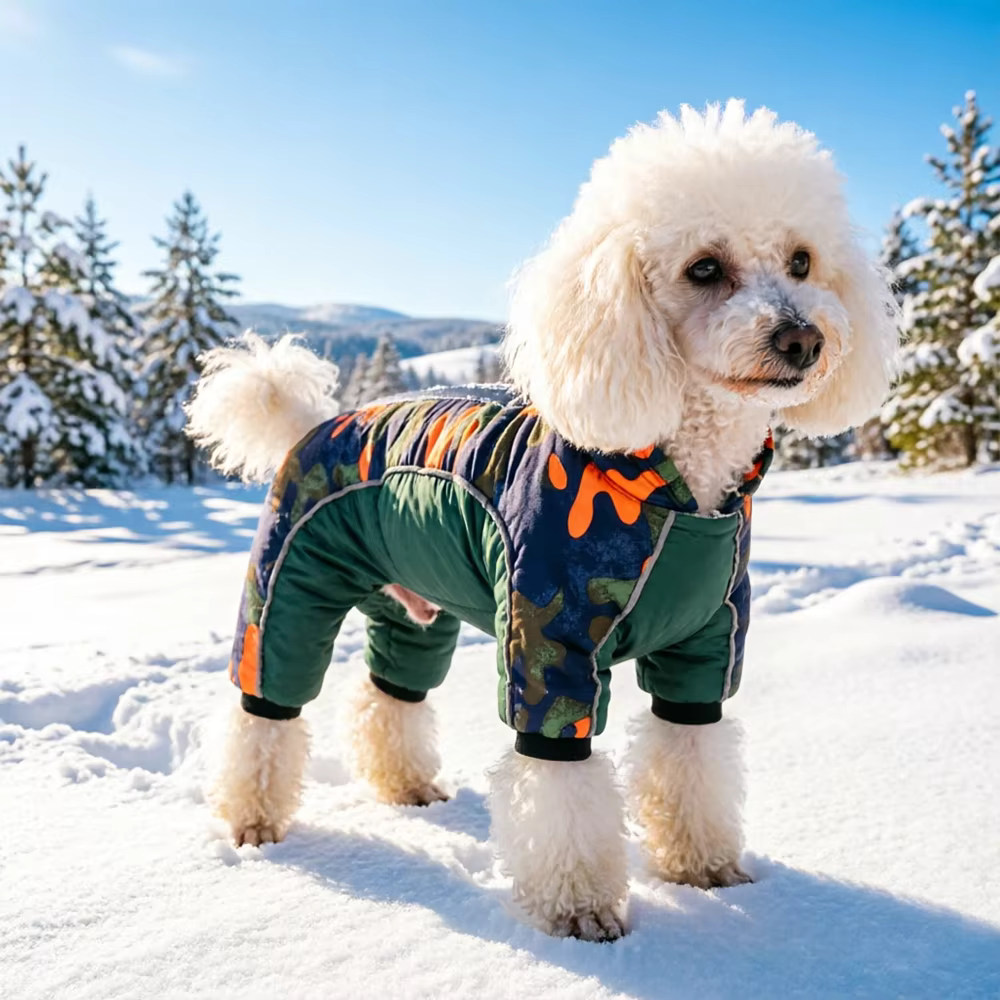 Mono cálido de invierno con camuflaje para perros y gatos - imagen 5