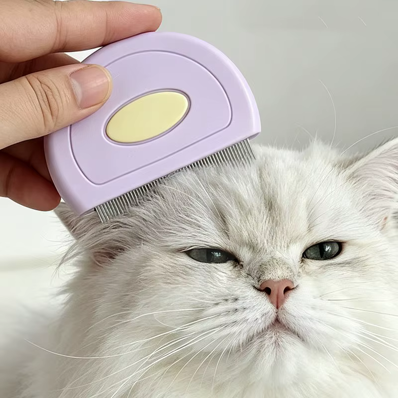 Peine antipulgas denso para perros y gatos – Limpieza facial y masaje - imagen 2