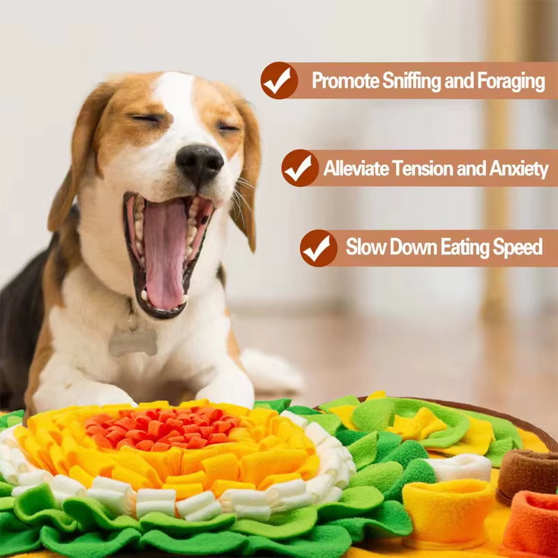 Alfombra olfativa flor para perros: rompecabezas y comida lenta - imagen 3