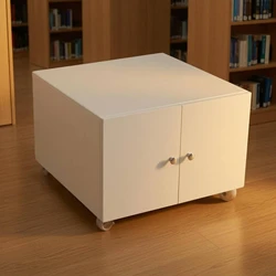 Mueble de almacenamiento metálico con puertas para gatos y perros
