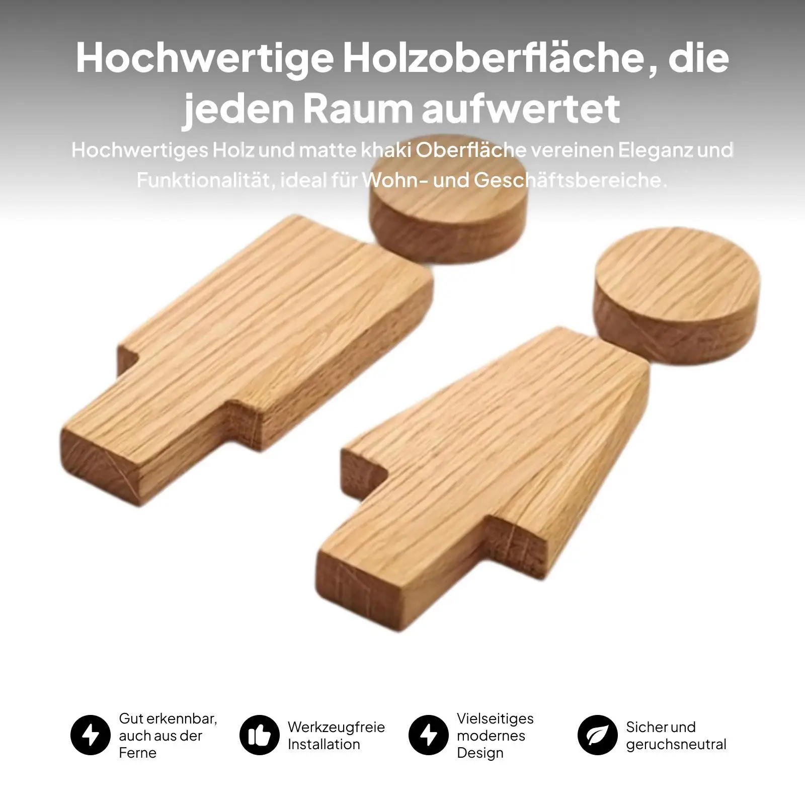 Letrero decorativo de madera para la puerta del baño - imagen 3