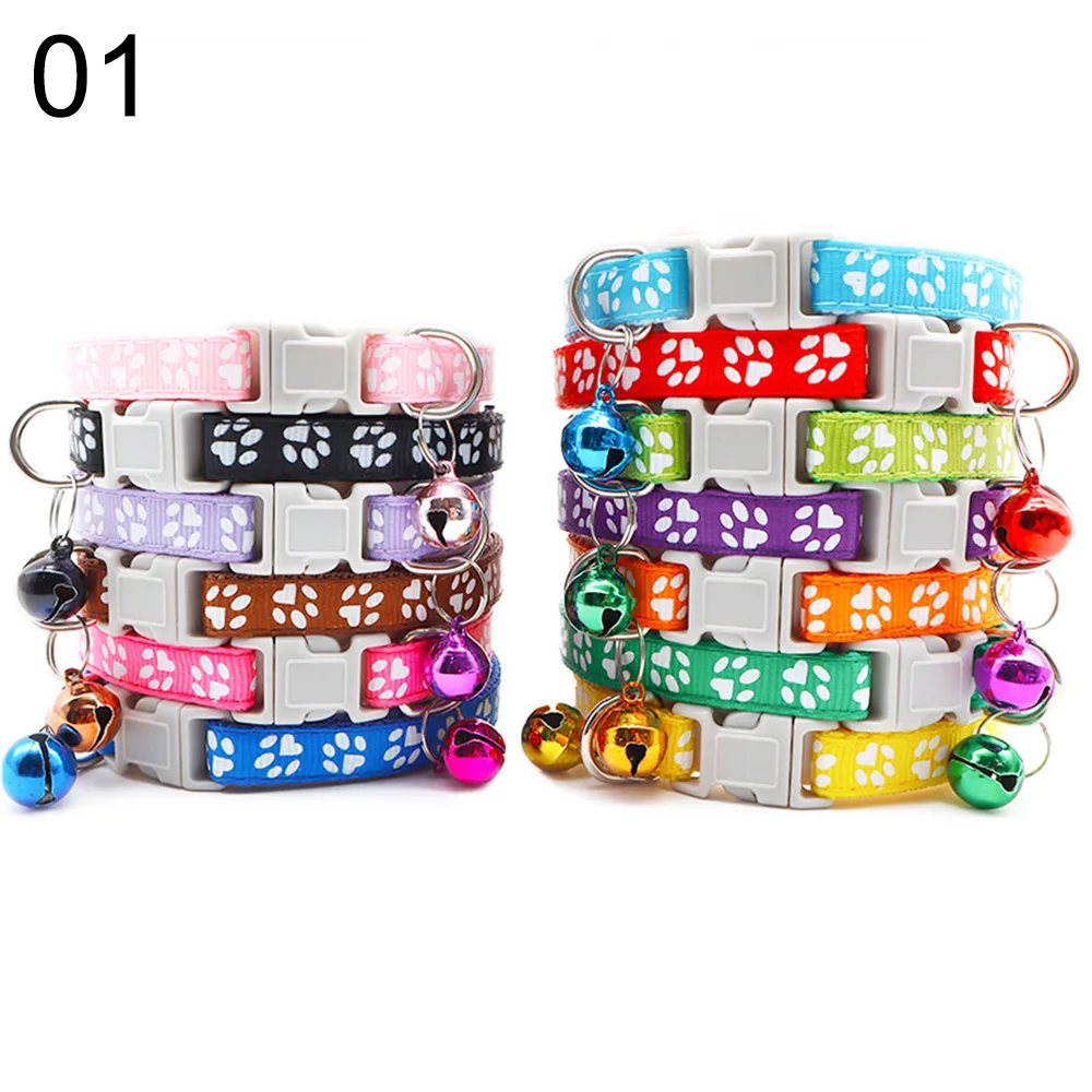 Collar ajustable de tela para perros y gatos