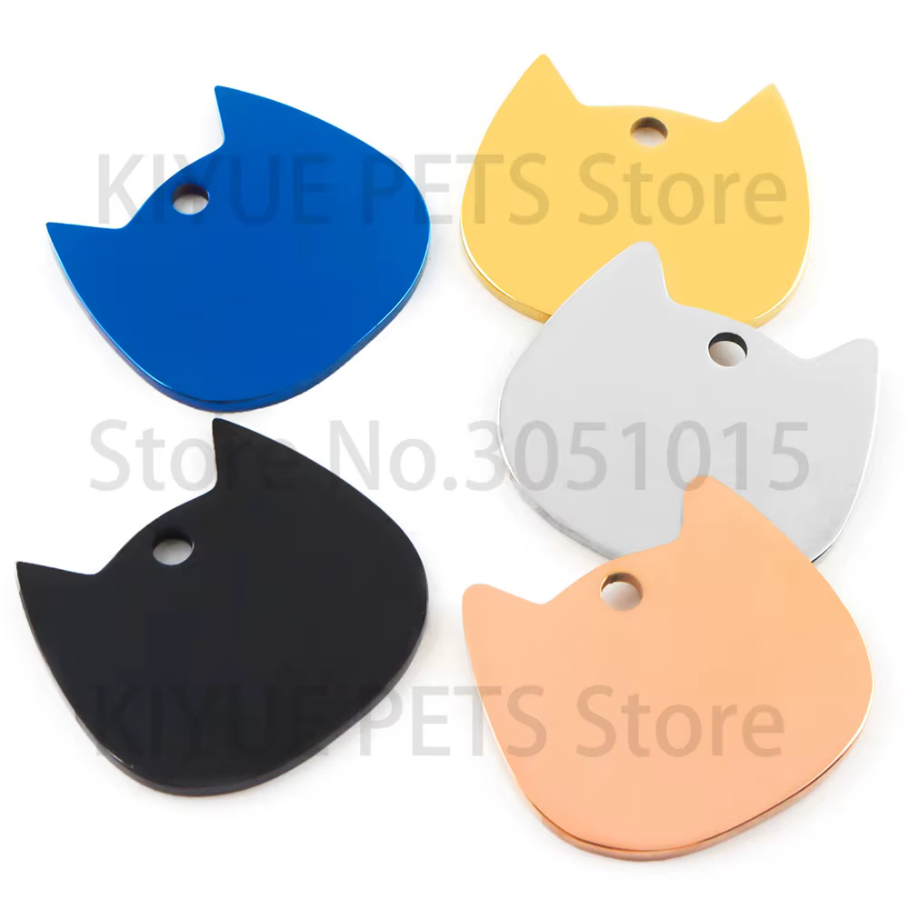 Placa identificativa de acero con cara para gatos y perros - imagen 5