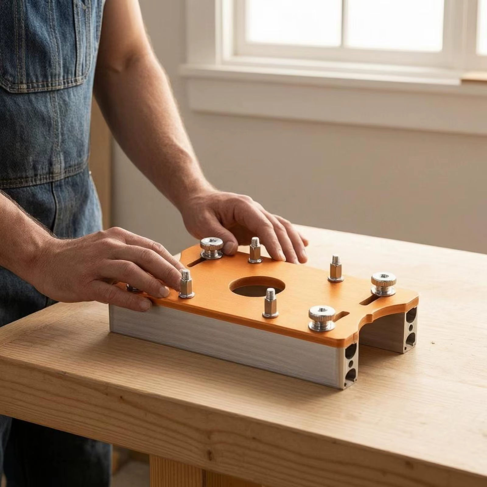 Plantilla ranuradora compacta ajustable para router - imagen 4
