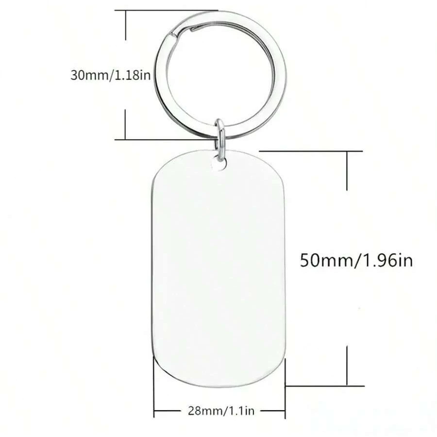 Llavero circular de acero inoxidable para gato y perro unisex - imagen 2