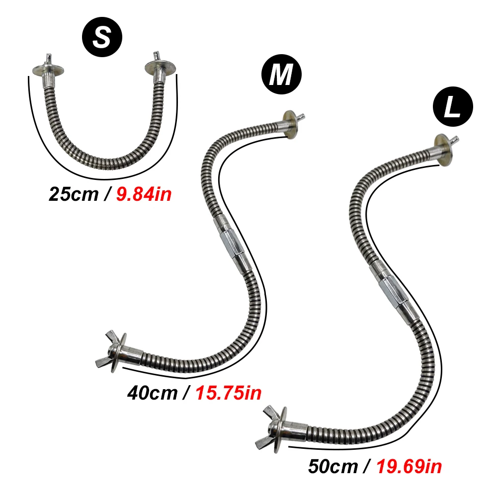 Soporte flexible de acero inoxidable para loros, juguete curvable - imagen 3