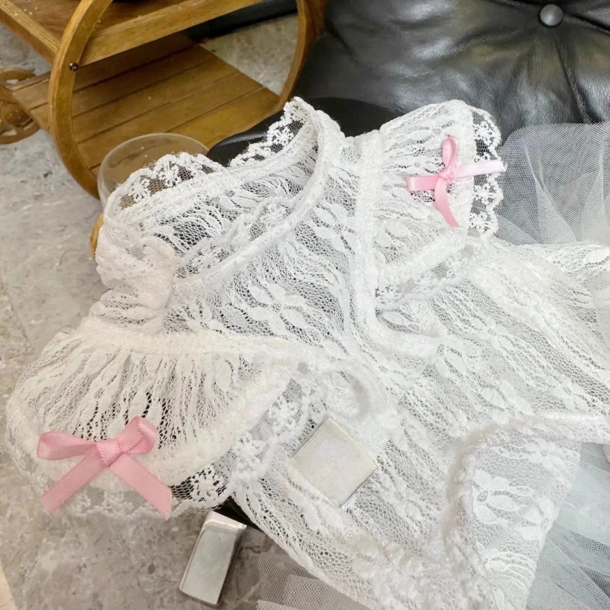 Vestido princesa con encaje para perros y gatos pequeños - imagen 2