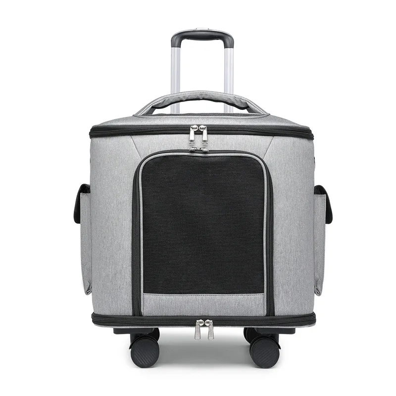 Bolsa de transporte transpirable para gatos gran capacidad, plegable - imagen 5