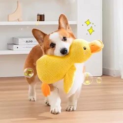 Juguete para perros peluche pato amarillo interactivo antiestrés
